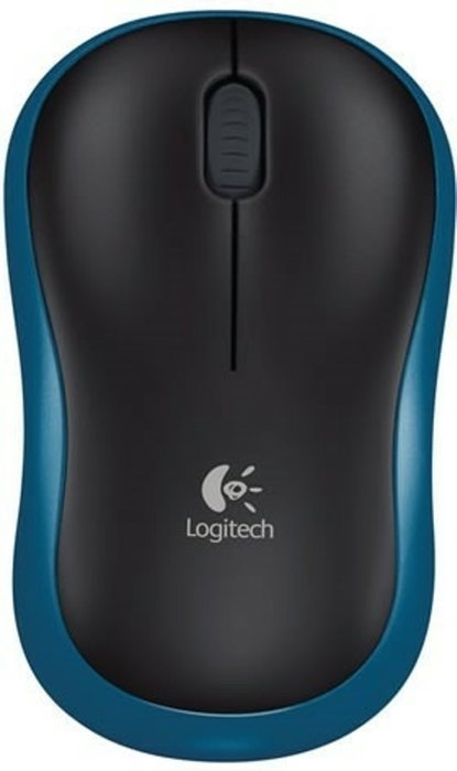 Logitech M185 Ratón Inalámbrico Negro/Azul